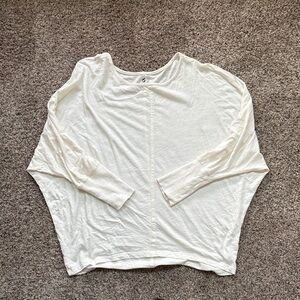 Lou & Grey Cream 3/4 Sleeve Top